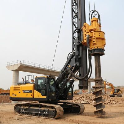 Hydrauliczna wiertnica obrotowa KR300C o głębokości wiercenia 54 m, średnicy 2500 mm i momencie obrotowym 320 kNm do projektów na dużą skalę