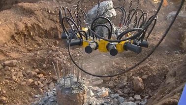 Moduł obudowy stalowej Łamacz do betonu z 3-krotną specjalną obróbką cieplną Pręt wiertniczy Średnica stosu 300 ~ 1050 mm