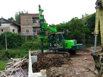Mini hydrauliczna platforma do palowania TYSIM z maksymalnym momentem obrotowym 4T Max.